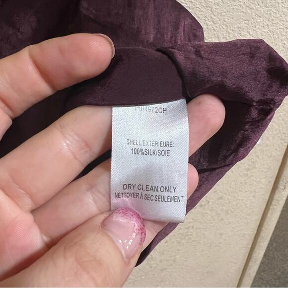 Parker Deep Purple Dallas Silk Halter Cutout Bow Top - Picture 7 of 8